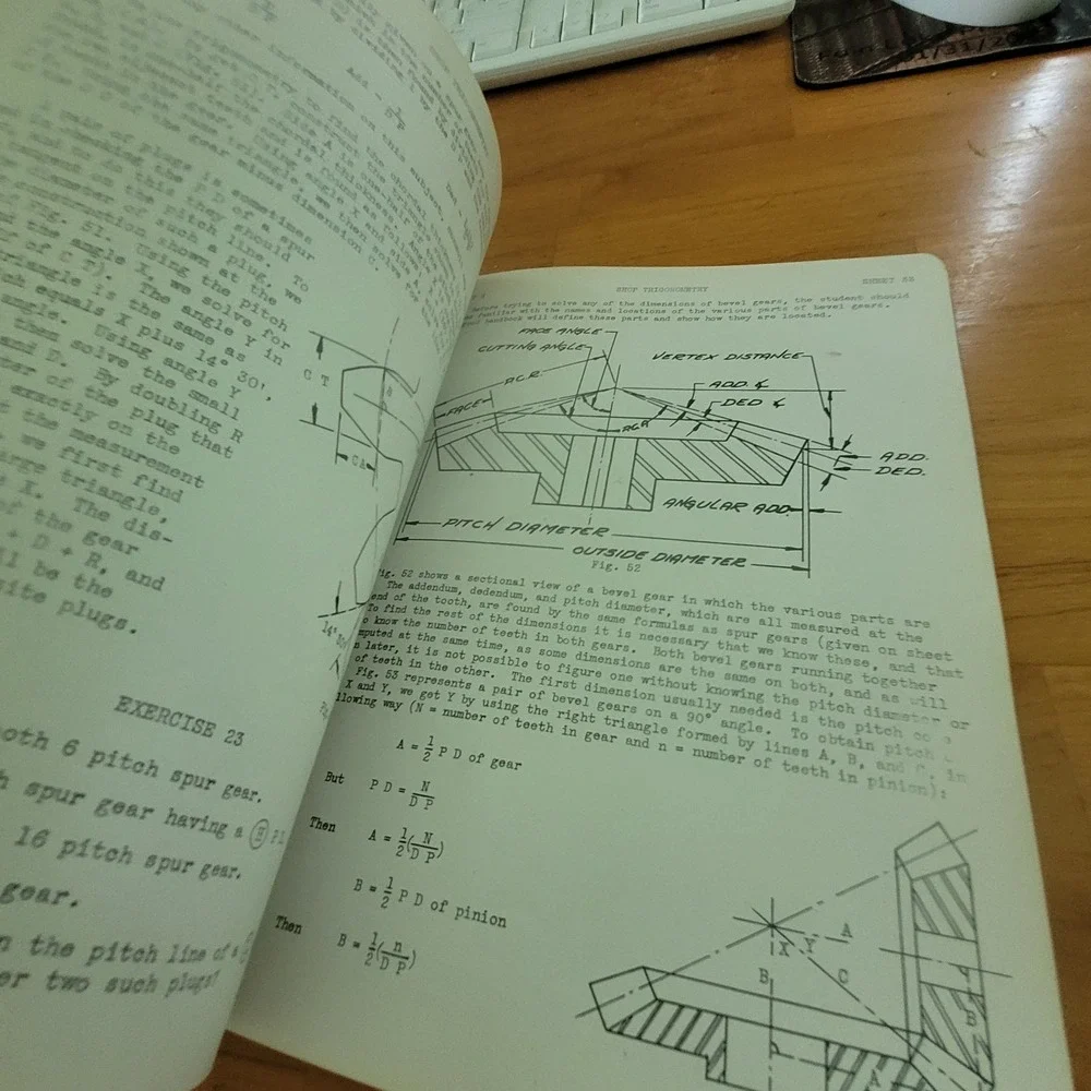 Vintage 1934 Shop Trigonometry Henry Ford Trade School Book Michigan Manual